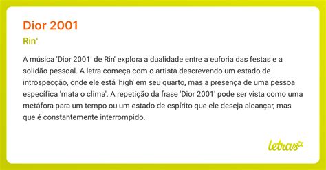 dior 2001 letra|DIOR 2001 (TRADUÇÃO) .